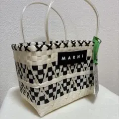 ★MARNI MARKET かごバッグ チェック柄