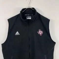 USA古着 アディダス adidas フリース ベスト グレー
