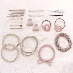 大人 レディース 女性 女の子 ヘアゴム ヘアピン パール まとめ売り