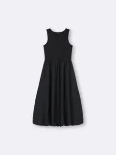 【GU】バルーンワンピース ブラック