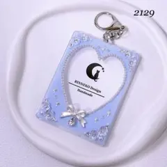 [2129] B8 デコ トレカキーホルダー トレカケース レジン リボン 花