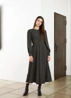 【美品】COELコエル ドット柄 ワンピース 36 S バックオープン ブラック