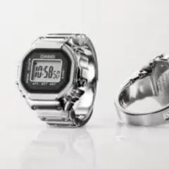 超品薄品】 CASIO リングウォッチ CRW-001-1 シルバー 新品 - メルカリ