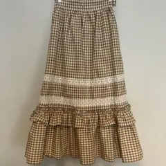 c*e様 【MILK】ミルク　ギンガムチェック フリルロングスカート