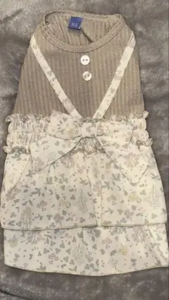 【美品】ペットパラダイス SS 花柄 ワンピース 犬服 リボン 春夏