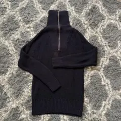 ZARA ジッパーニットセーター　ネイビー　サイズM タグ付き未使用