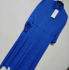 新品ZARA☆ゴバルトブルーワンピースXS