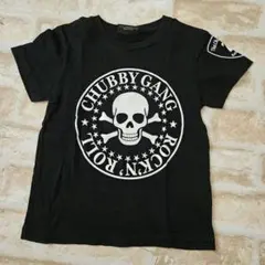 CHUBBYGANG スカルプリント Tシャツ 120cm ブラックのサムネイル