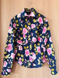ポールスミス　Paul smith 花柄長袖シャツ ネイビーサイズ40