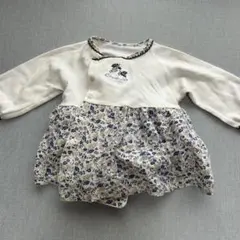 【美品】Combi mini ロンパース 70cm クリームホワイト 花柄