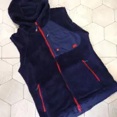 極美品 ROSASEN GOLF ボアベスト 異素材 ネイビー パーカー