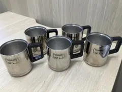【5個セット】ステンレス製 二重構造 マグカップコニカルカップキャンプ レトロのサムネイル