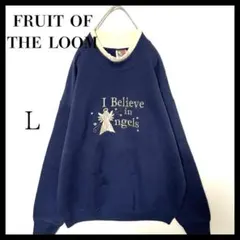 USA製FRUIT OF THE LOOM フルーツオブザルーム刺繍スエット　L