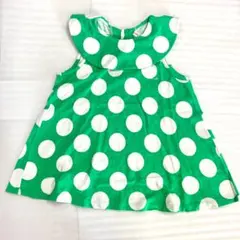 130㎝　メゾピアノ　ワンピース ノースリーブ 緑　250825121