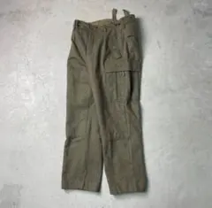 60s 70s フレンチワークパンツ ホワイト ボーンボタン？ フランス製 軍