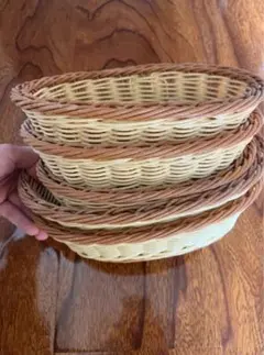 楕円形バスケット5個セット