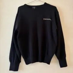 【美品・日本製】GIANNIVALENTINO 刺繍ロゴ ニットセーター L 黒のサムネイル