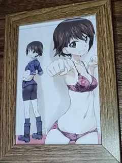 額装入りA4サイズポスター：西住みほ まほ ② ガールズ＆パンツァー