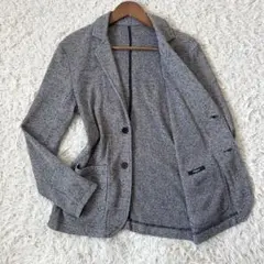 MORGAN HOMME テーラードジャケット ニット調 アンコン カジュアル