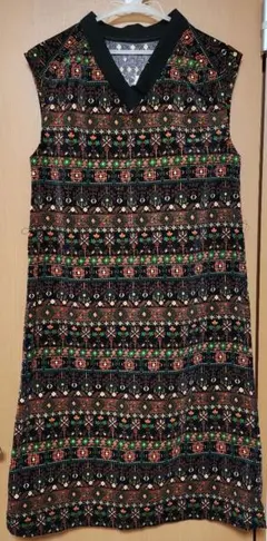 ワンピース ノースリーブ フォークロア風 秋・冬向け