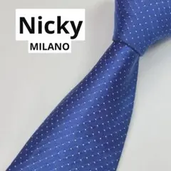 Nicky ニッキー　ネクタイ　シルク　ブルー系　イタリア製のサムネイル