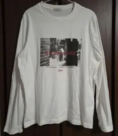 JEANASIS　グラフィックプリント長袖Tシャツ ホワイト