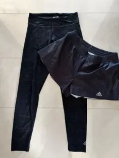 adidas レギンス＋ショートパンツセット　Mサイズ