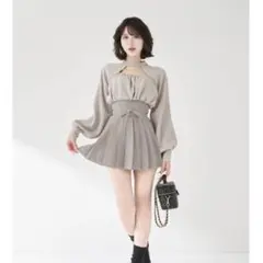 Darich ドッキングコルセットプリーツミニワンピース Freeサイズ