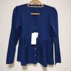 ネイビー Vネック ニット 長袖