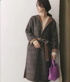 アーバンリサーチドアーズノーカラーロングコート