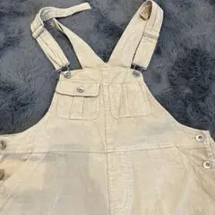 サロペット　コーデュロイ　ベージュ　レディース