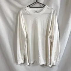 ユニクロ ロングTシャツ ホワイト系 XL