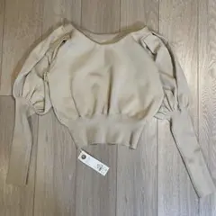 ラグナムーン　パワーショルダーコンパクトニットプルオーバー