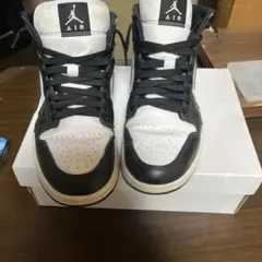 値下げ交渉ありAir Jordan ブラック/ホワイト ハイカットスニーカー