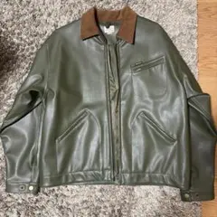 Backers オリーブグリーン レザージャケット M