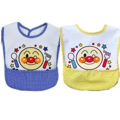 新品2枚セットアンパンマン柄お食事エプロン離乳食保育園防水ベビー子供エプロン