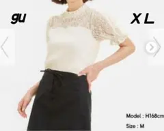 ＸＬ GU レースコンビネーションパフスリーブプルオーバーのサムネイル