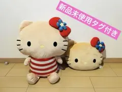 新品未使用♡日焼けキティ　ぬいぐるみ 特大サイズ　ダイカットクッションセット