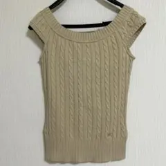 BURBERRY BLUE LABEL サマーニット サイズ38 ケーブル編み