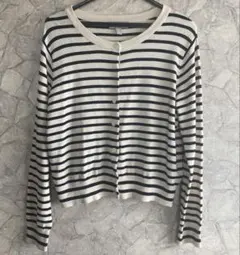 H＆M カットソーカーディガン　ボーダー柄