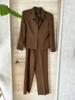 ブラウン ストライプ セットアップ 9号 レトロ