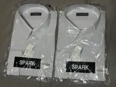 SPARK 長袖チェック柄ワイシャツ 2枚セット