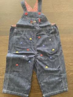 ミキハウス デニム オーバーオール 車 刺繍 新品未使用