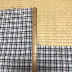 チェック柄 コットン生地 はぎれ 2枚セット￼