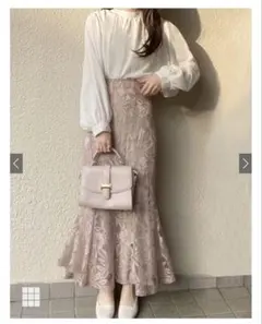 GRL グレイル　花柄レースマーメイドスカート[nh54]