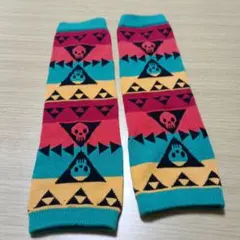 カラフル スカル キッズ　レッグウォーマー