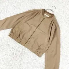 マジェスティックレゴン　ブルゾン　シャーリング　薄手生地　ブラウン　Sサイズのサムネイル
