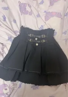 LIZLISA 2連リボンベルトスカパン ブラック - メルカリ