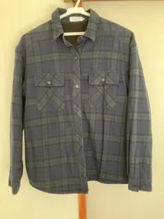 レディース裏ボアチェック柄長袖シャツ