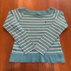 Ralph Lauren 長袖カットソー 水色と白のストライプ